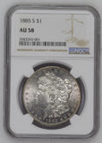 1885-S $1 Morgan Dollar AU58 NGC