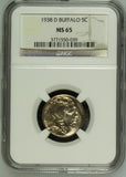1938-D Buffalo 5c MS65 NGC