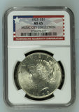 1923 $1 MS65 Peace Dollar Music City Collection NGC