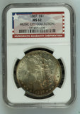 1887 $1 Morgan Silver Dollar MS62 Music City Collection - Toning