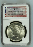 1923 $1 MS62 Peace Dollar Music City Collection NGC