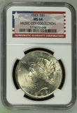 1923 $1 MS64 Peace Dollar Music City Collection NGC