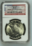1923 $1 MS65 Peace Dollar Music City Collection NGC