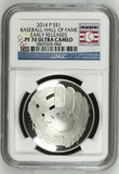 2014-P Silver $1 Baseball Hall of Fame Pf70 Ultra Cameo Early Releases