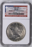 1924 MS62 NGC Music City Collection Peace Dollar