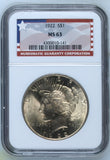 1922 $1 MS63 Peace Dollar NGC