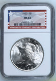 1923 $1 MS63 Peace Dollar NGC