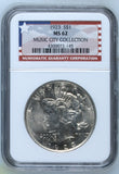 1923 $1 MS62 Peace Dollar Music City Collection NGC