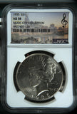 1935 $1 AU58 Peace Dollar Music City Collection NGC