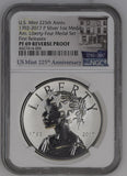 US Mint 225th Anniv. 1792-2017P Silver 1 oz Medal FR PF69 Rev Proof