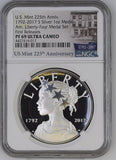 US Mint 225th Anniv. 1792-2017 S Silver 1 oz Medal FR PF69 Ultra Cameo