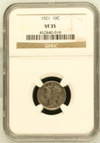 1921 10c Mercury Dime VF35 NGC