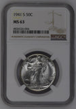 1941-S 50C Walking Liberty Half Dollar - MS63 NGC