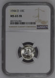 1944-D 10c Mercury Dime MS 65 FB NGC