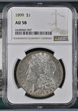1899 $1 Morgan Dollar AU58 NGC