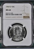 1964-D Kennedy Half Dollar MS64 NGC