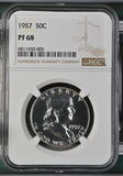 1957 50C Franklin Half Dollar PF68 NGC