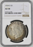 1934-S $1 Peace Dollar AU58 NGC