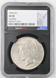 Vaultbox 1935-S $1 Peace Dollar AU58 NGC