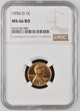 1956-D 1C Lincoln Cent MS66 RD NGC