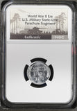 1943 1c Steel Cent MS66 NGC World War II Era Parachute Fragment