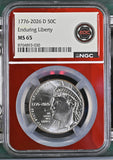 1776-2026 D 50C Enduring Liberty MS65
