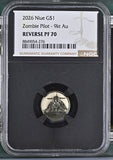 2026 Niue G$1 Zombie Pilot - 9kt Au - Reverse PF70 NGC