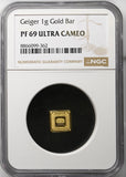 Geiger 1 Gram Gold Bar PF69 Ultra Cameo NGC