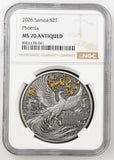 2026 Samoa S2T Phoenix MS70 Antiqued NGC