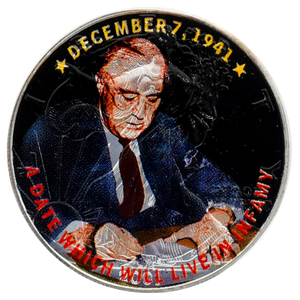 Pearl Harbor 60th Anniversary Colorized Coin