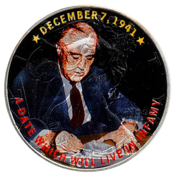 Pearl Harbor 60th Anniversary Colorized Coin
