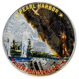 Pearl Harbor 60th Anniversary Colorized Coin