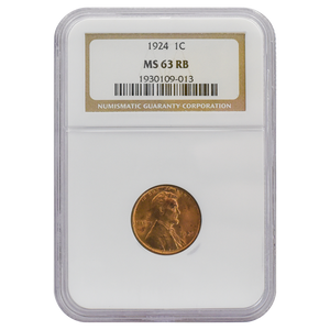1924 Wheat Cent MS63 RB NGC