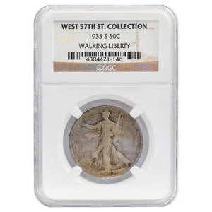 1933-S Walking Liberty Half Dollar West 57th St. Collection