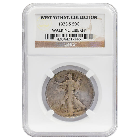 1933-S Walking Liberty Half Dollar West 57th St. Collection