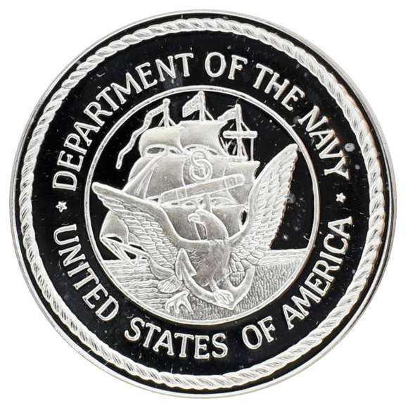 WW2 Department of Navy 50th Anniversary Silver Round