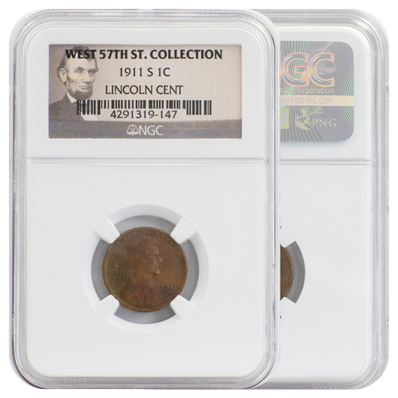1911-S West 57th Street Collection Lincoln Penny NGC