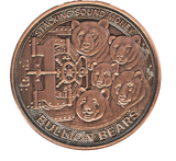 Bullion Stackers - Kodiak Bear 1oz Copper Round