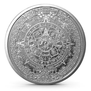 Aztec Calendar 1 oz Silver Round BU