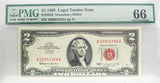 PMG 1963 $2 Legal Tender Unc66