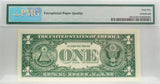 PMG 1963 FR 1902-G $1 Chicago "Barr Note" CU65 EPQ