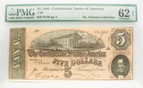 PMG 1864 $5 T-69 CSA UNC 62 EPQ