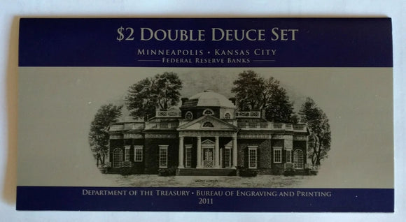 BEP 2011 $2 Double 