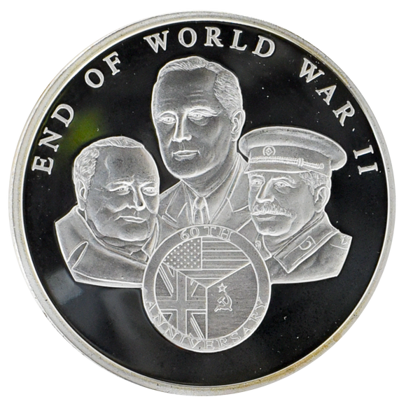 End Of World War 2 Silver Coin