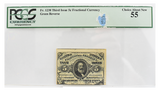 5¢ AU55 Fractional/3rd Issue FR1238 PCGS - label damage