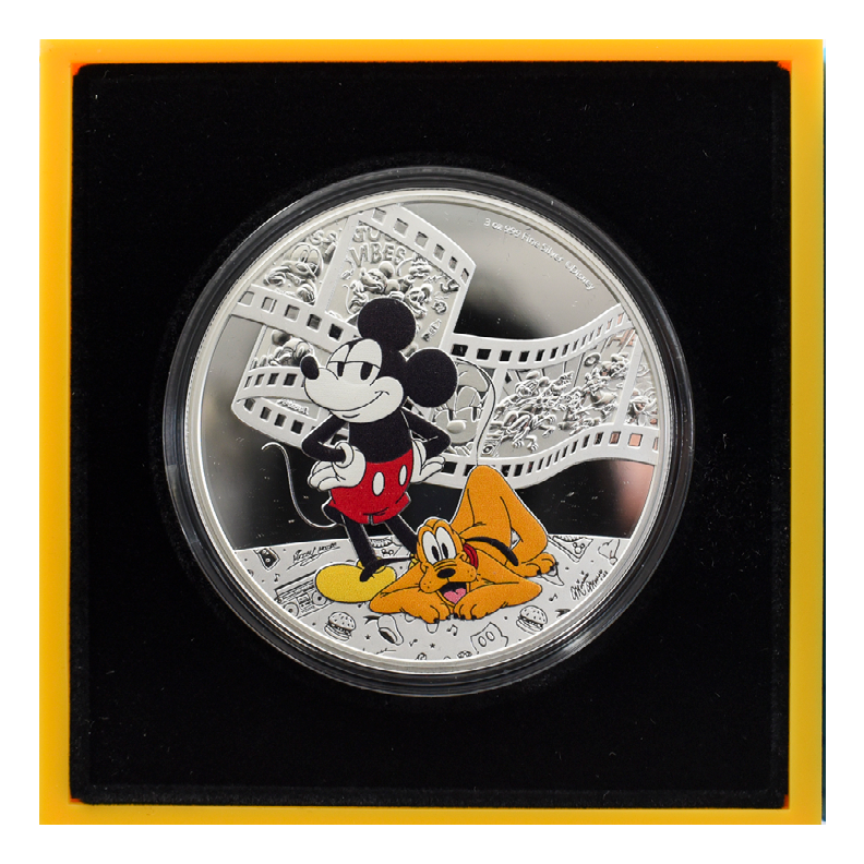 Mickey and Friends–Mickey & Pluto 3oz Silver Coin – CCI