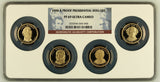 2008-S Presidential Dollar 4 Coin Proof Set PF69 Ultra Cameo