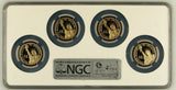 2008-S Presidential Dollar 4 Coin Proof Set PF69 Ultra Cameo
