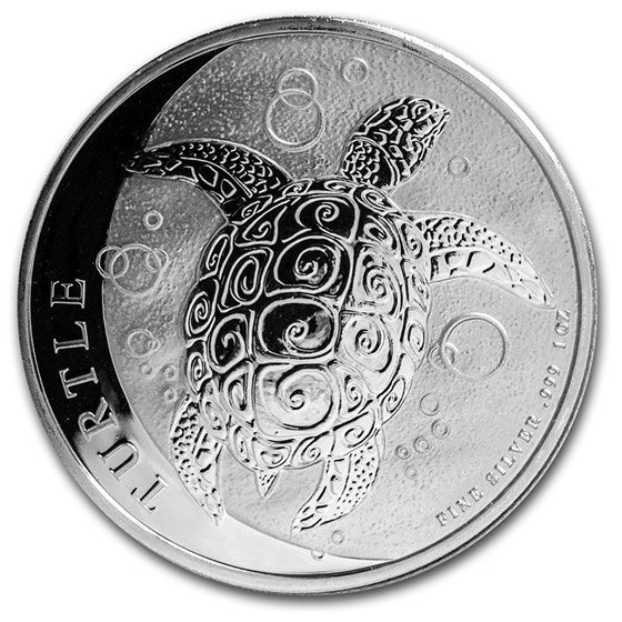 Slightly Toned Niue Turtles 1oz Silver