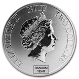 Slightly Toned Niue Turtles 1oz Silver